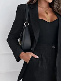 One Button Lapel Collar Blazer and Shorts Set womens suits Luxurious Weddings