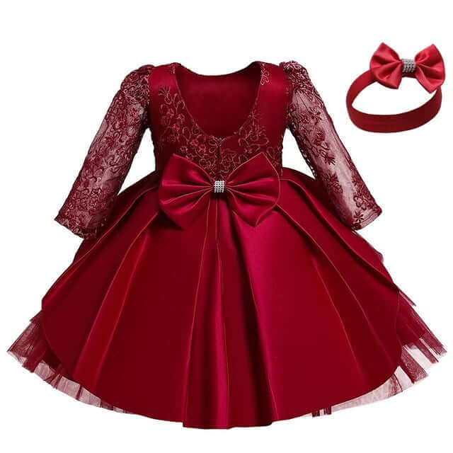 Princess Dress Girls Full Sleeve Baby girls dress Luxurious Weddings