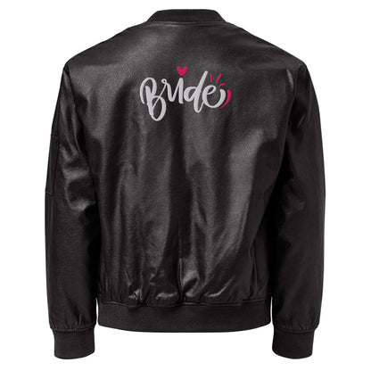 BRIDE TO BE Leather Bomber Jacket women's jacket Luxurious Weddings