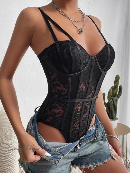 Floral Lace Teddy Bodysuit Bridal Lingerie Luxurious Weddings
