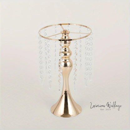 Golden Vase for Wedding Centerpieces - Crystal Flower Holder Stand centerpieces Luxurious Weddings