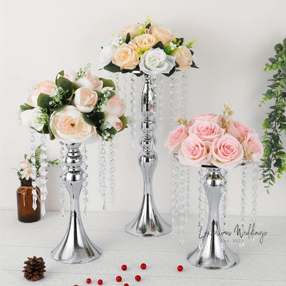 Golden Vase for Wedding Centerpieces - Crystal Flower Holder Stand centerpieces Luxurious Weddings