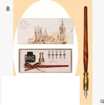 Set Crystal Glass Pen Set fountain pen set Luxurious Weddings
