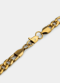 Figaro Necklace 6mm - 18K Gold Plated