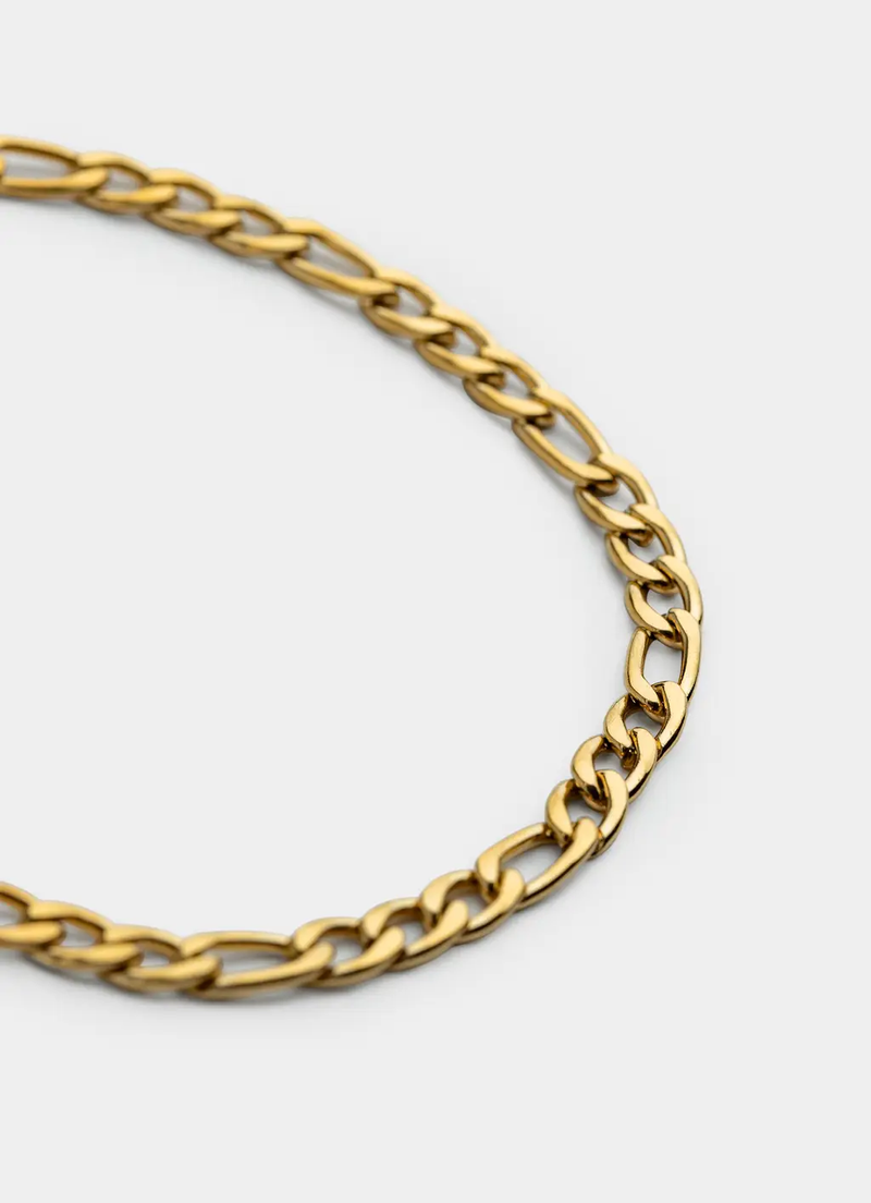 Figaro Bracelet 4mm - 18K Gold Plated