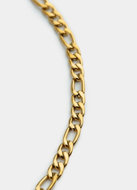 Figaro Necklace 6mm - 18K Gold Plated