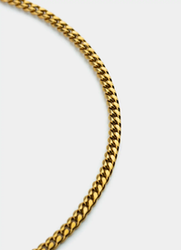 Havana Cuban Necklace 5mm - 18K Gold Plated