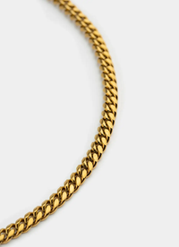 Havana Cuban Necklace 6mm - 18K Gold Plated