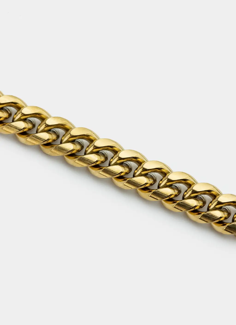 Havana Cuban Bracelet 8mm - 18K Gold Plated