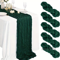 Balinese Pleated Table Runner - 4pcs, Polyester Material for Weddings Table Runner Luxurious Weddings