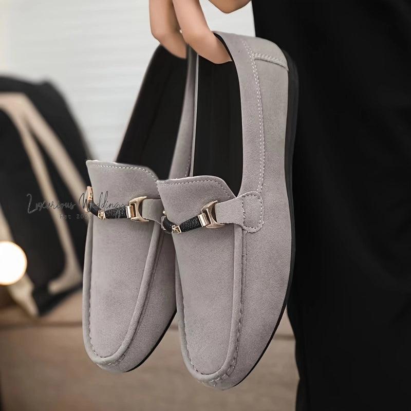 Men's Faux Suede Moccasin Loafers - Comfy Slip-Ons for Spring & Summer Loafers Luxurious Weddings