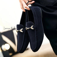 Men's Faux Suede Moccasin Loafers - Comfy Slip-Ons for Spring & Summer Loafers Luxurious Weddings