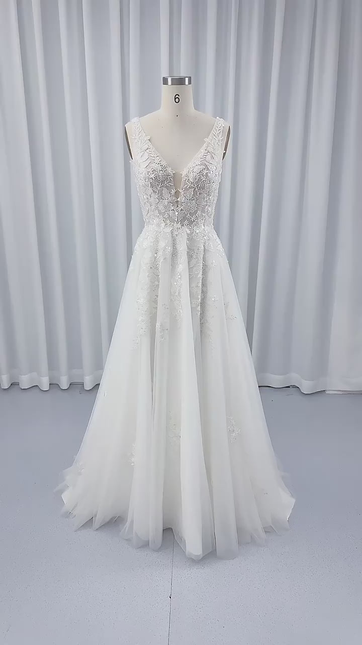 Bohemian Lace Sequin Wedding Dress Boho Wedding Dress Luxurious Weddings