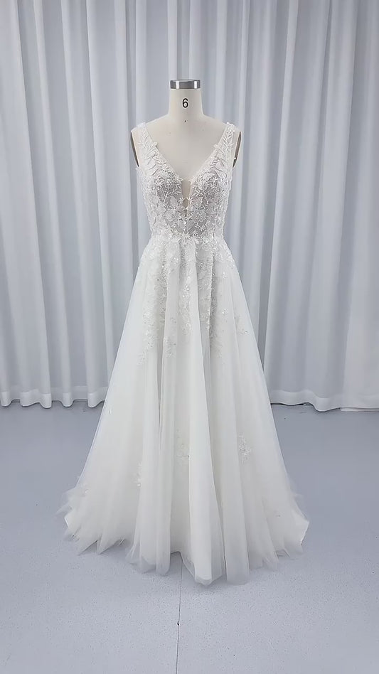 Bohemian Lace Sequin Wedding Dress Boho Wedding Dress Luxurious Weddings