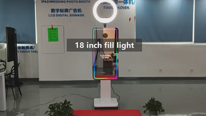 Portable 21.5 inch Touch Screen Magic Mirror Photo Booth Mirror Photo Booth Luxurious Weddings
