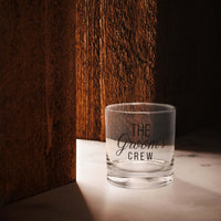 The Grooms Crew Rocks Whiskey glass Luxurious Weddings