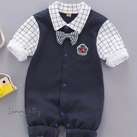 Stylish Plaid Baby Boy Suit - Cotton Blend, Hand Wash, Casual Luxurious Weddings