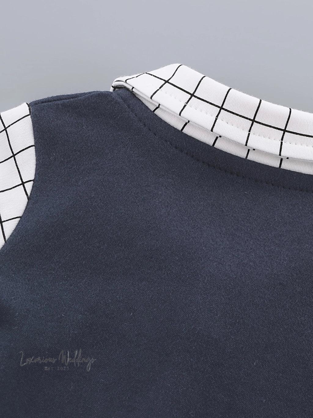 Stylish Plaid Baby Boy Suit - Cotton Blend, Hand Wash, Casual Luxurious Weddings