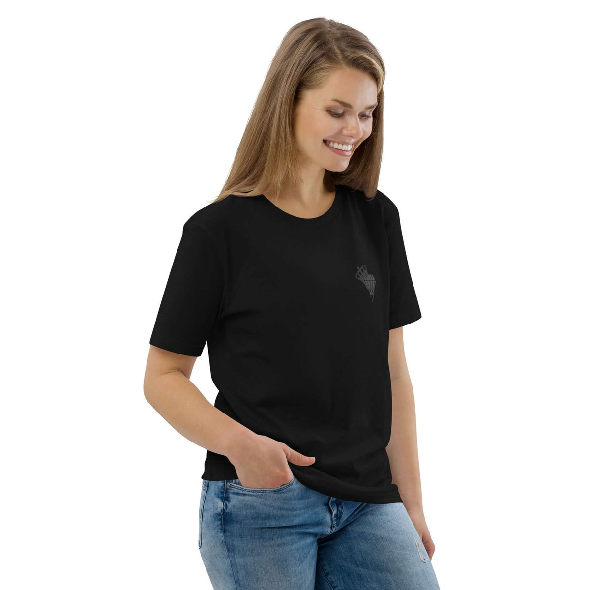 King and Queen Black Unisex organic cotton t-shirt Luxurious Weddings