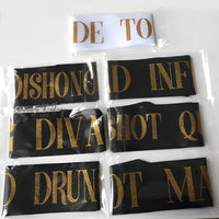 Universal Bridal Party Decorations - Satin Sash & Shoulder Straps Hens Night Luxurious Weddings