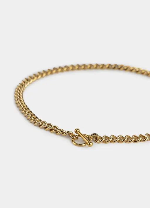 Bar Clasp Cuban Chain - 18K Gold Plated