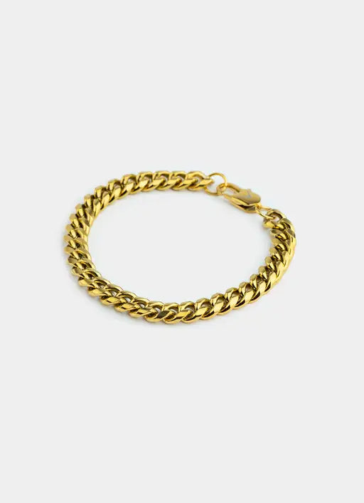 Havana Cuban Bracelet 8mm - 18K Gold Plated