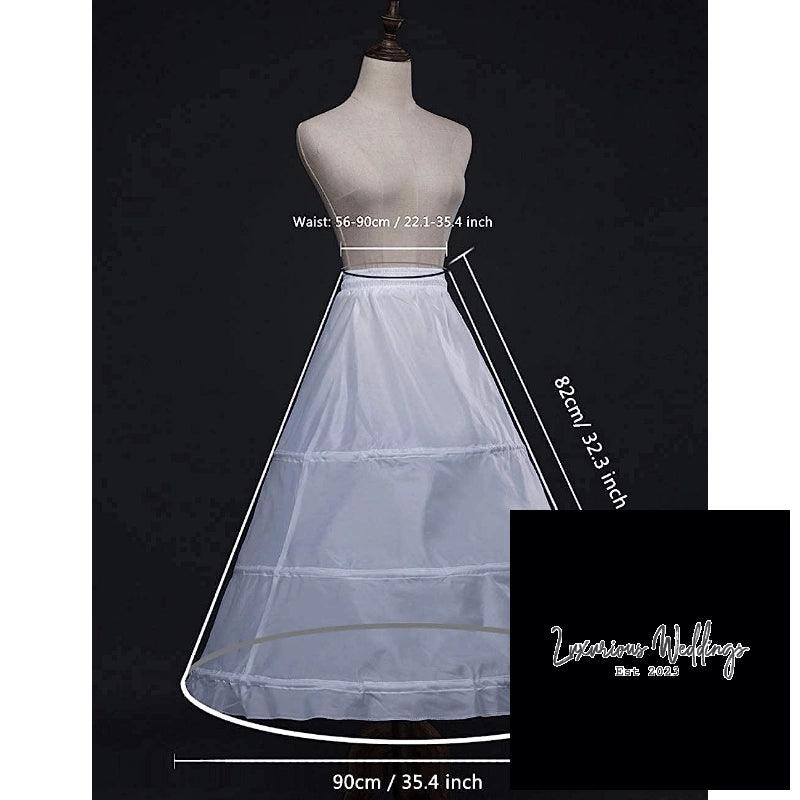 Vintage 3-Hoop Petticoat Underskirt for Wedding Dress Luxurious Weddings