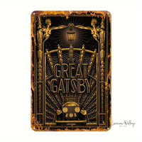 Vintage Aluminum Tin Sign - Great Gatsby Wall Decor - 30x20cm Wall Decor Luxurious Weddings