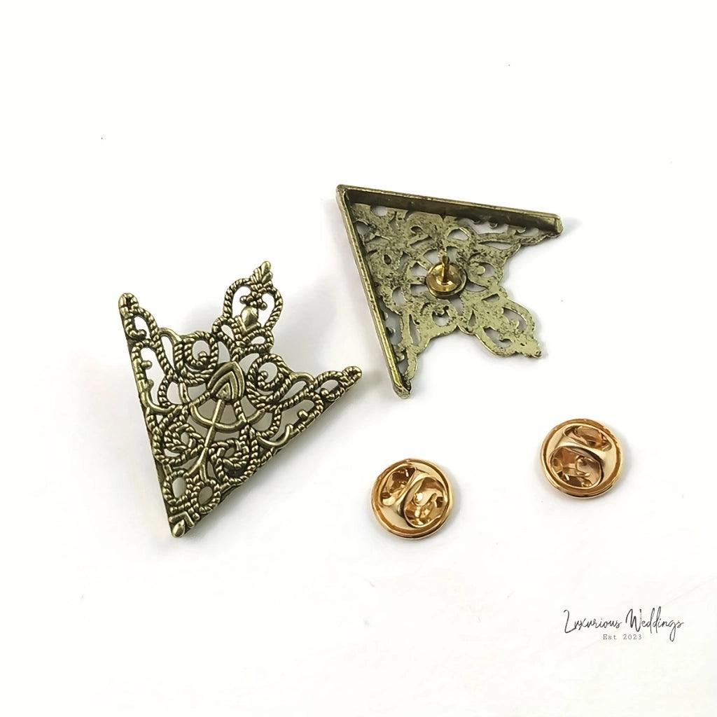 Vintage Collar Buckle Pin - Royal Alloy Design Luxurious Weddings