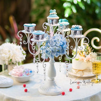 Vintage Iron Candle Holder for Wedding Reception - Table Centerpiece centerpieces Luxurious Weddings