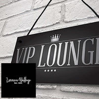 Vintage VIP Lounge: Hanging Man Cave Sign for Home Bar, signs Luxurious Weddings