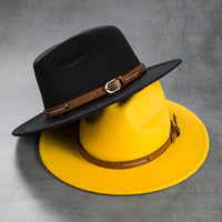 Vintage Wool Top Hat with Leather Buckle -Wedding Accessories Hats Luxurious Weddings