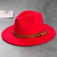 Vintage Wool Top Hat with Leather Buckle -Wedding Accessories Hats Luxurious Weddings