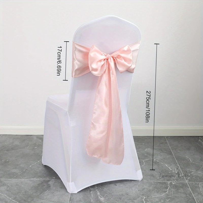 Wedding Party Chair Cover Set - 5pcs Chair Sashes Luxurious Weddings