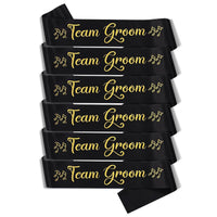 Wedding Party Sash Set - Groom to Be & Team Groom - 7pcs Team Groom Sashes Luxurious Weddings