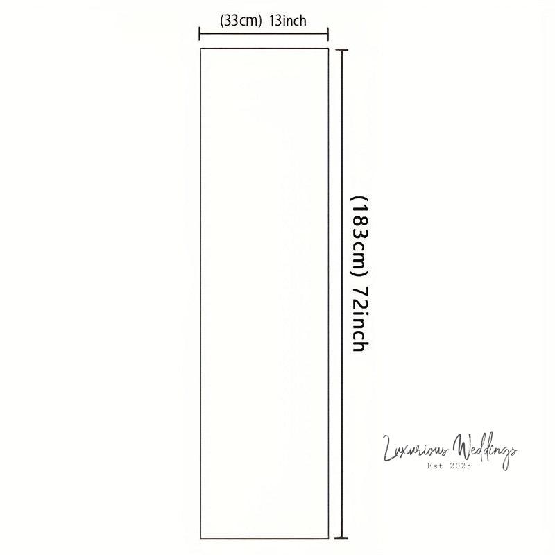 White Gray Marble Table Runner - 13''x72'' Table-Runner Luxurious Weddings