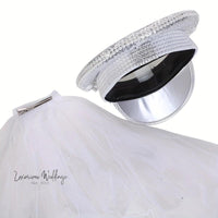 White Imitation Pearl Bridal Hat Luxurious Weddings