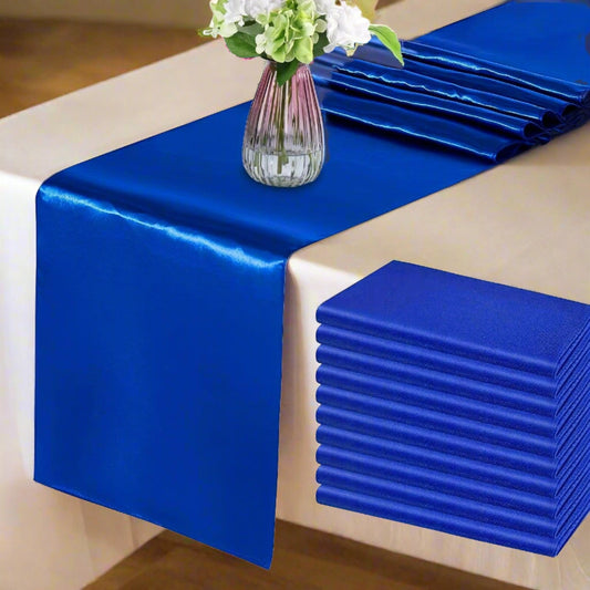 10-Pack Colorful Satin Table Runners Table Runner Luxurious Weddings