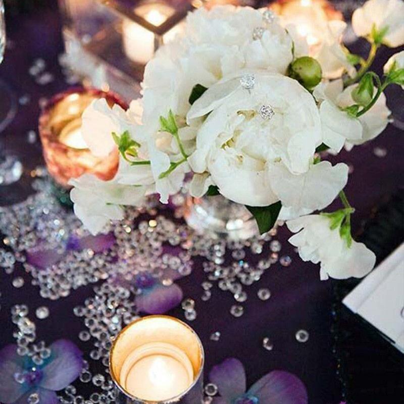 1000pcs DIY Diamond Table Confetti Gold Crystal - Luxurious Weddings