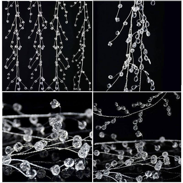 100/120/150cm Acrylic Crystal Bead Curtain Garland - Luxurious Weddings