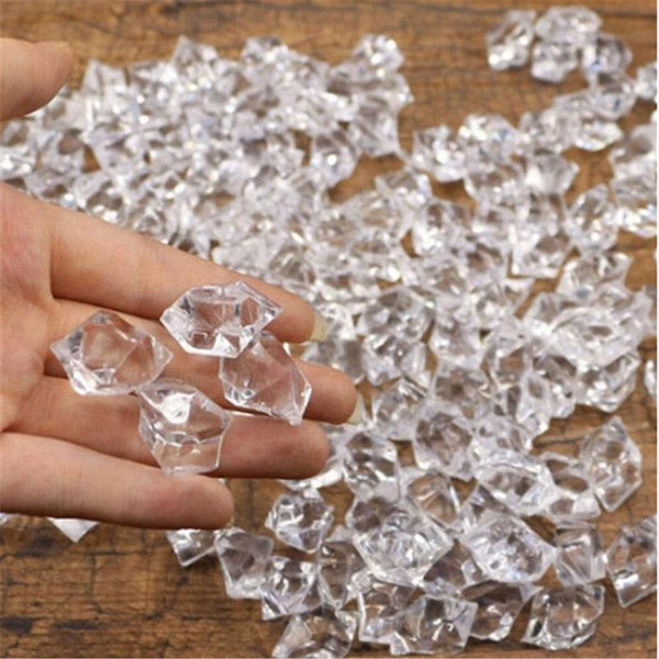 100pcs Clear Fake Crushed Ice Diamonds Party Accessories - Luxurious Weddings