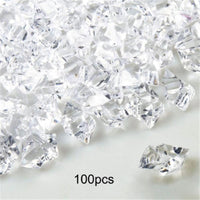 100pcs Clear Fake Crushed Ice Table Decorations DIY Craft Supplies Luxurious Weddings