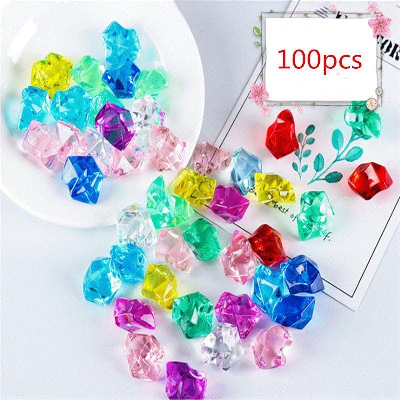 100pcs Clear Fake Crushed Ice Table Decorations DIY Craft Supplies Luxurious Weddings
