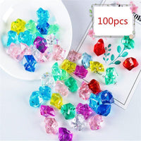 100pcs Clear Fake Crushed Ice Table Decorations DIY Craft Supplies Luxurious Weddings
