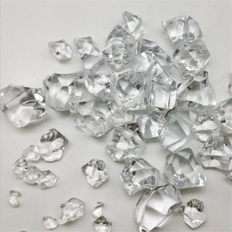 100pcs Clear Fake Crushed Ice Table Decorations DIY Craft Supplies Luxurious Weddings