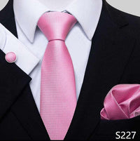 100% Silk Tie Hankie Cufflink Set - Luxurious Weddings