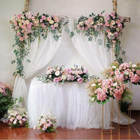 10m X 48cm Wedding Decoration Organza Crystal Sheer wedding decor Luxurious Weddings