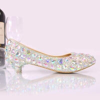 12cm/14cm Heels & Flats Crystal wedding shoes bling shoes Luxurious Weddings