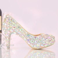 12cm/14cm Heels & Flats Crystal wedding shoes bling shoes Luxurious Weddings
