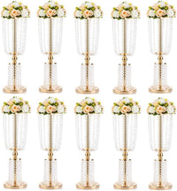 12pcs Acrylic Crystal Lead Table Flower Stand Centerpiece Centerpieces Luxurious Weddings